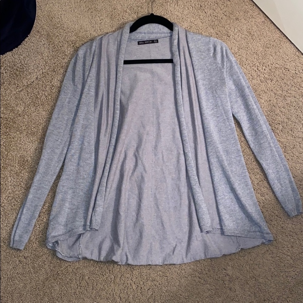 Gray Zara Cardigan Sweater